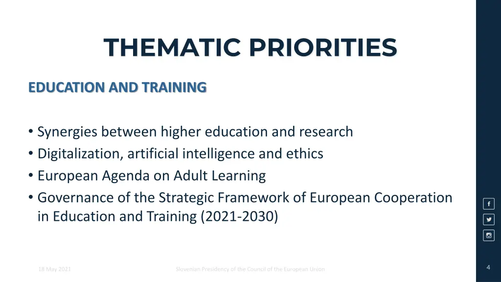 thematic priorities