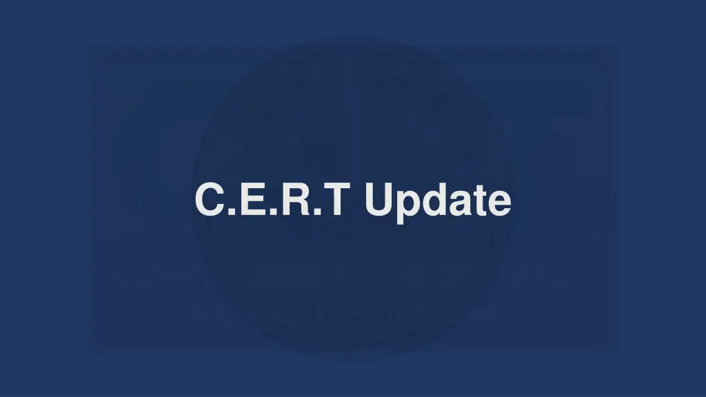 c e r t update