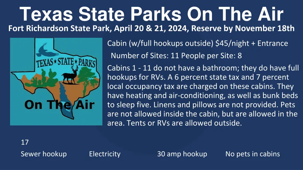 texas state parks on the air fort richardson