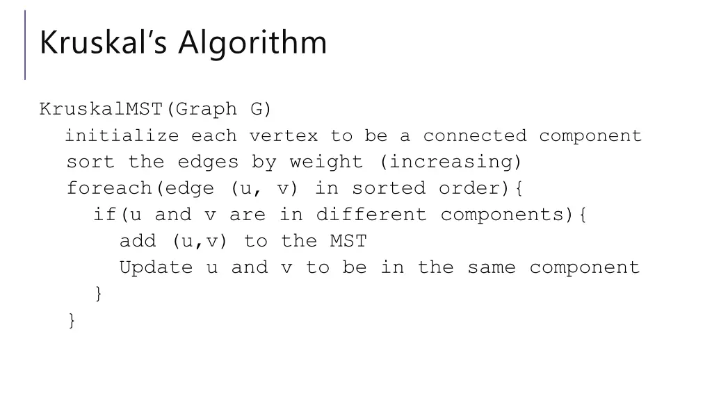 kruskal s algorithm