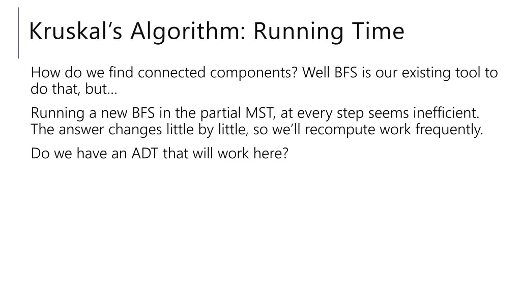 kruskal s algorithm running time 1