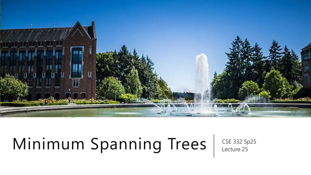 minimum spanning trees