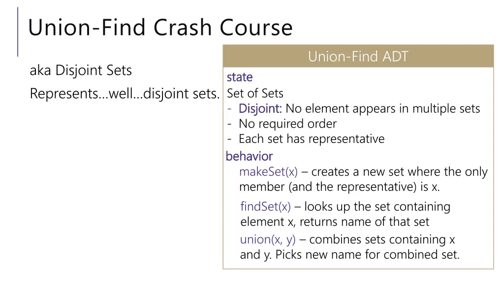 union find crash course