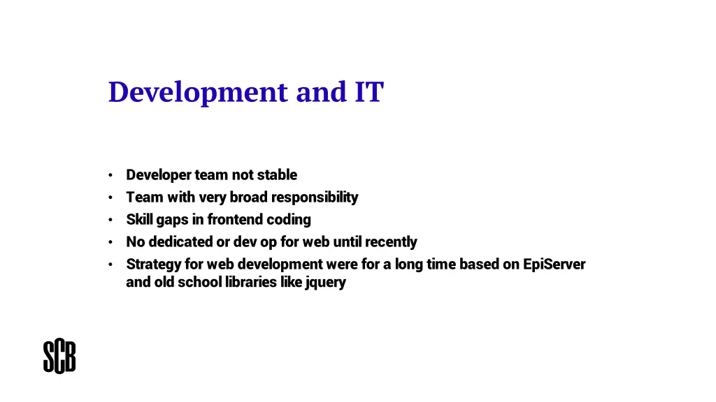 development and it