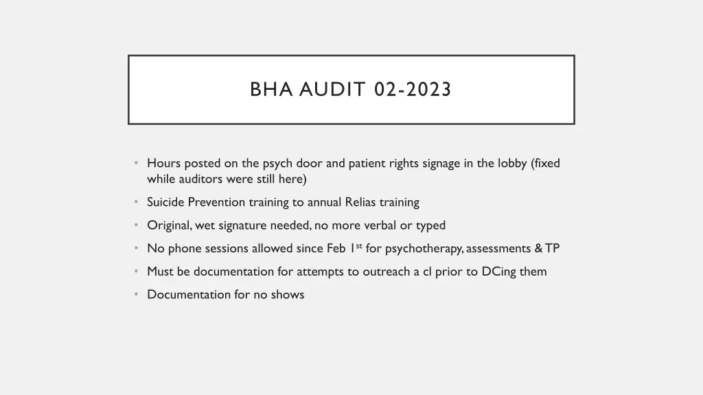 bha audit 02 2023