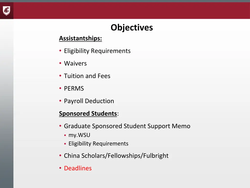 objectives