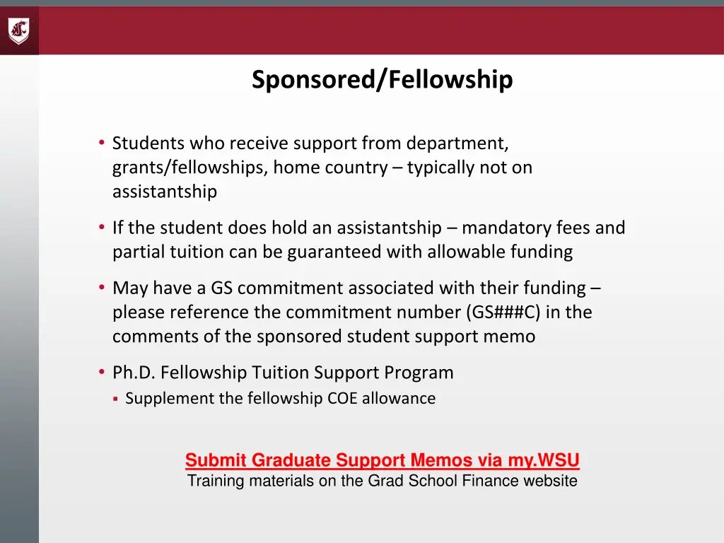 sponsored fellowship