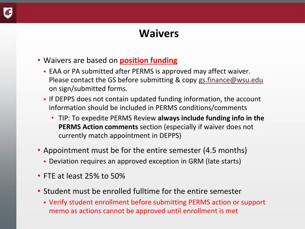 waivers