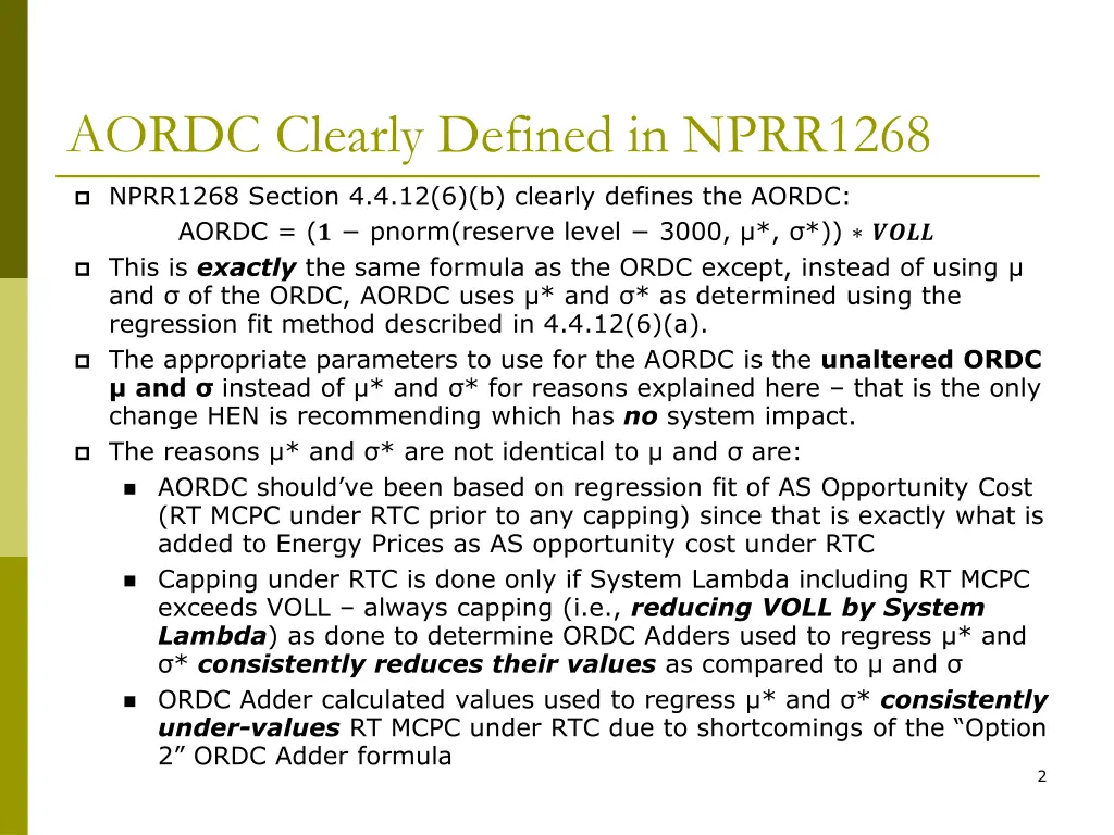 aordc clearly defined in nprr1268