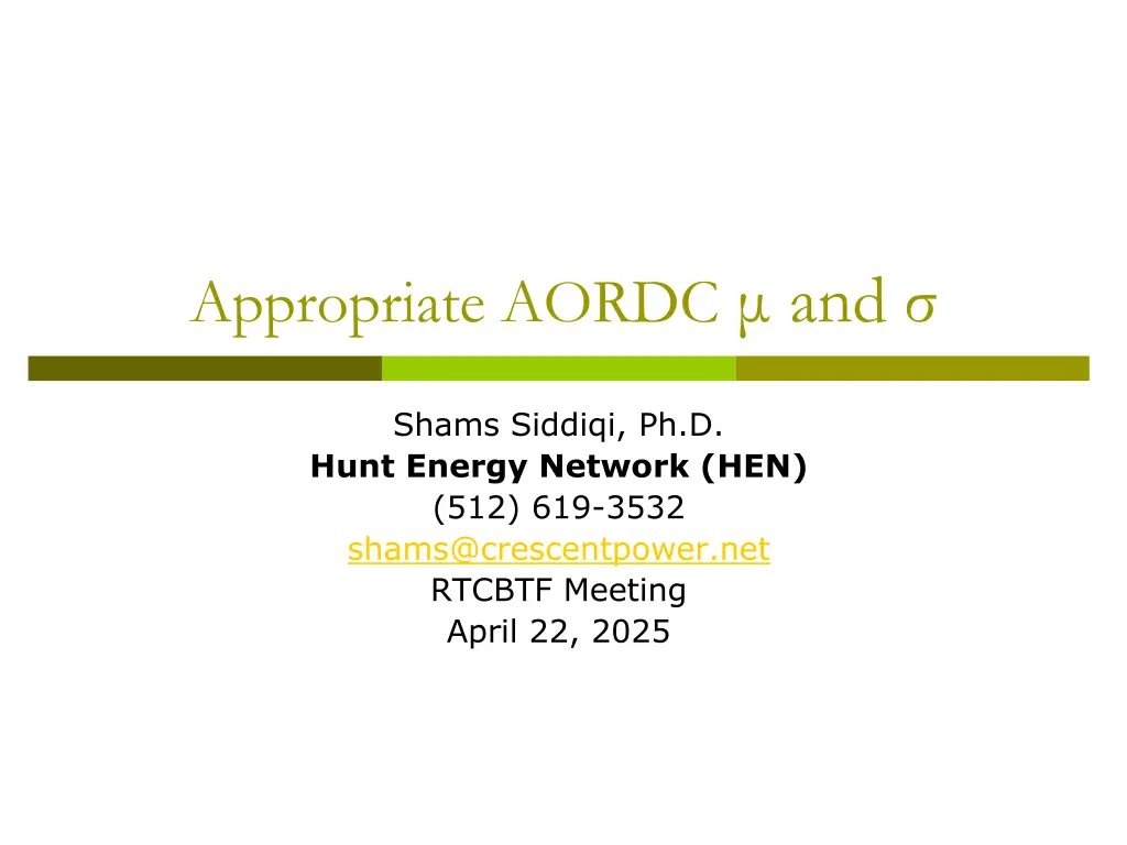 appropriate aordc and