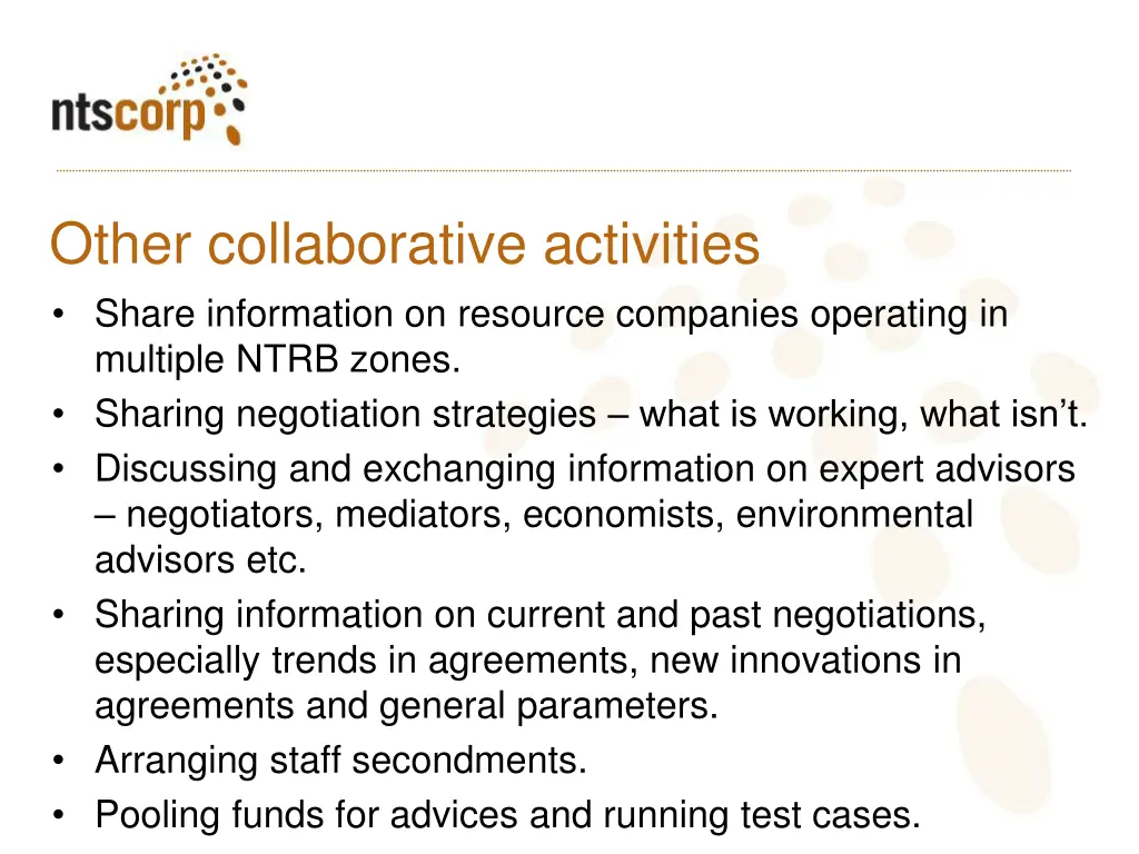other collaborative activities share information