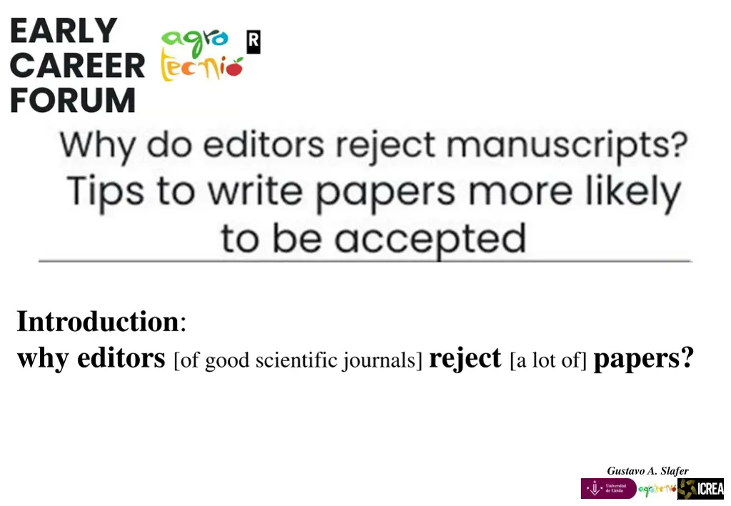 introduction why editors of good scientific
