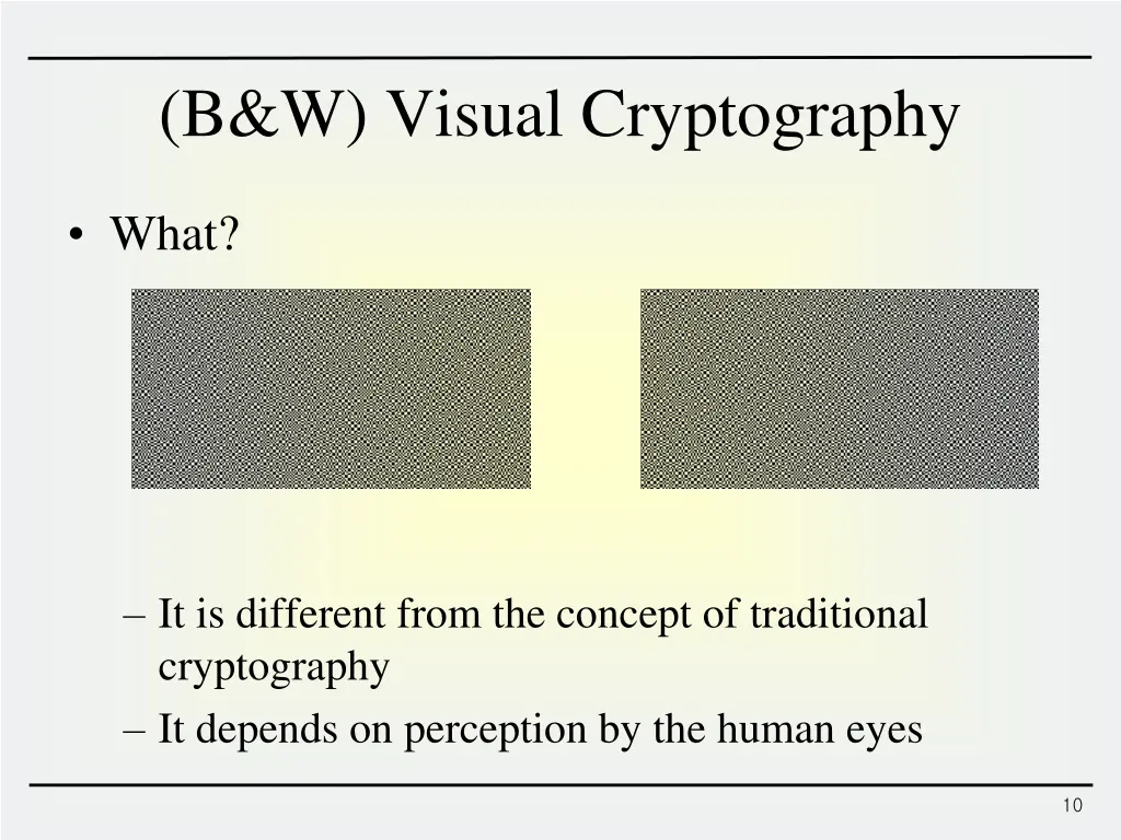 b w visual cryptography