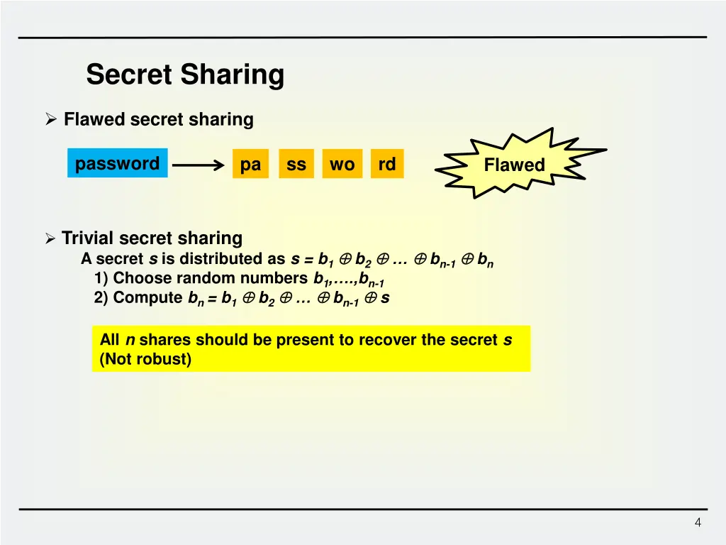 secret sharing 2