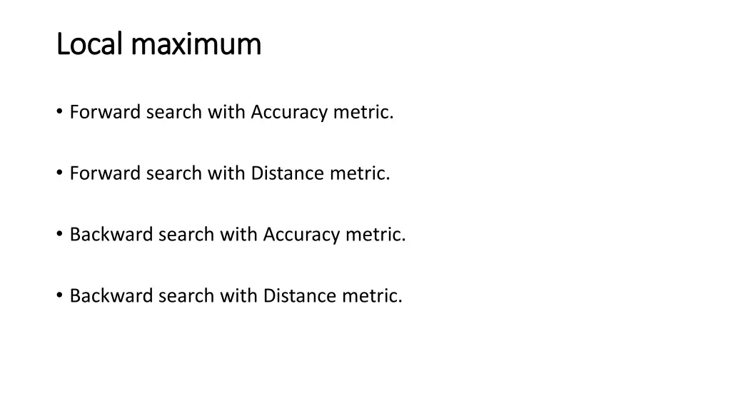 local maximum local maximum