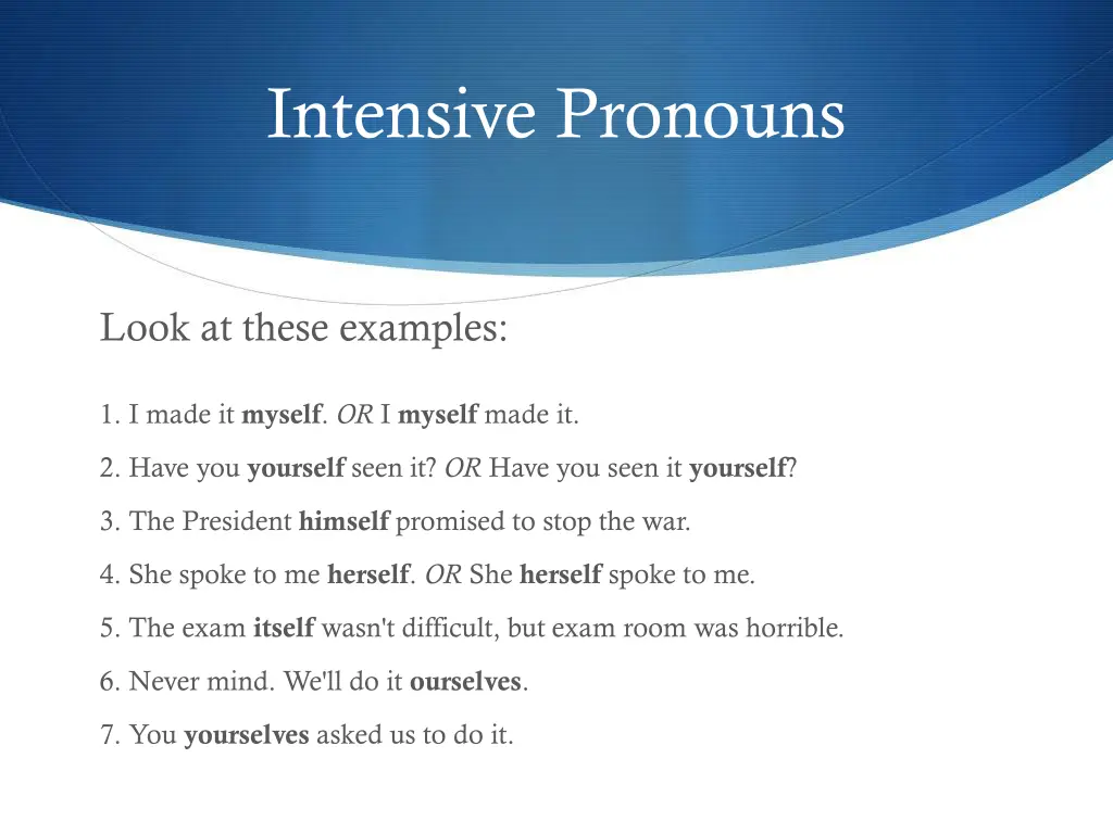 intensive pronouns 1