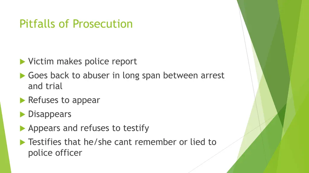 pitfalls of prosecution