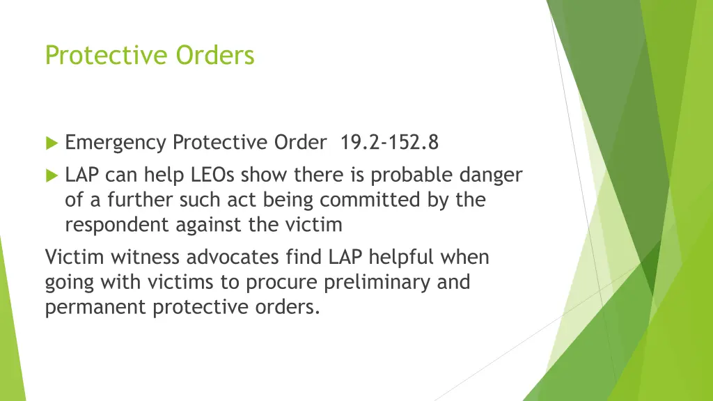protective orders