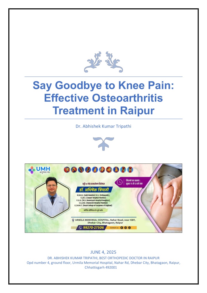 say goodbye to knee pain effective osteoarthritis