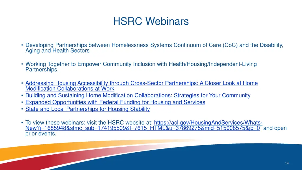 hsrc webinars