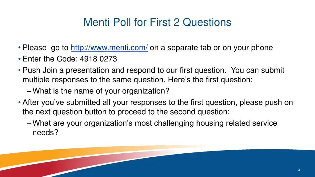 menti poll for first 2 questions