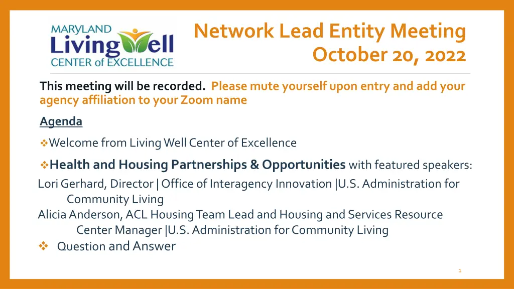 network lead entity meeting october 20 2022
