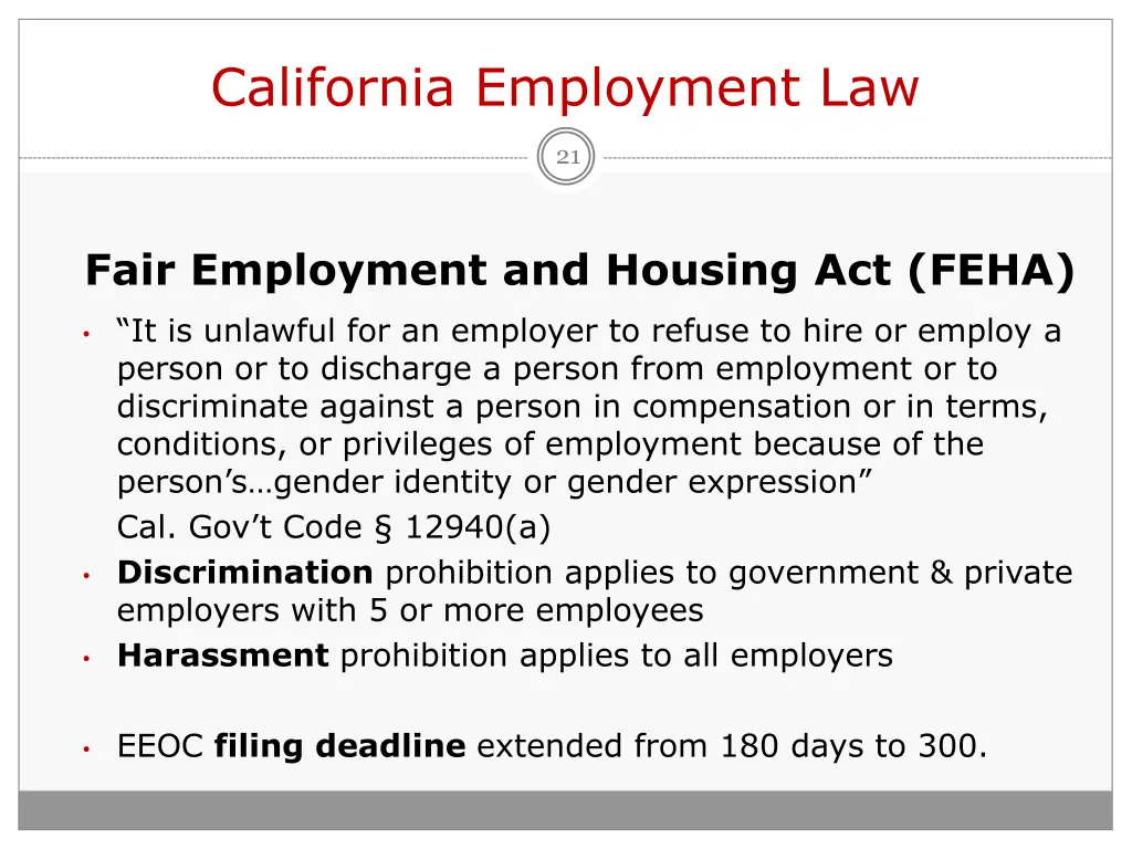 california employment law