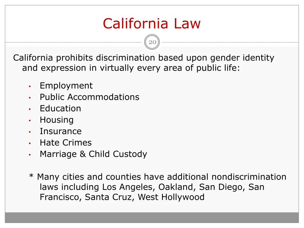california law