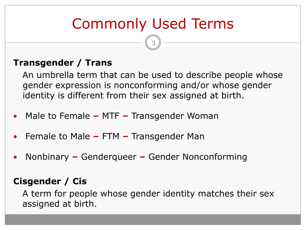 commonly used terms 1