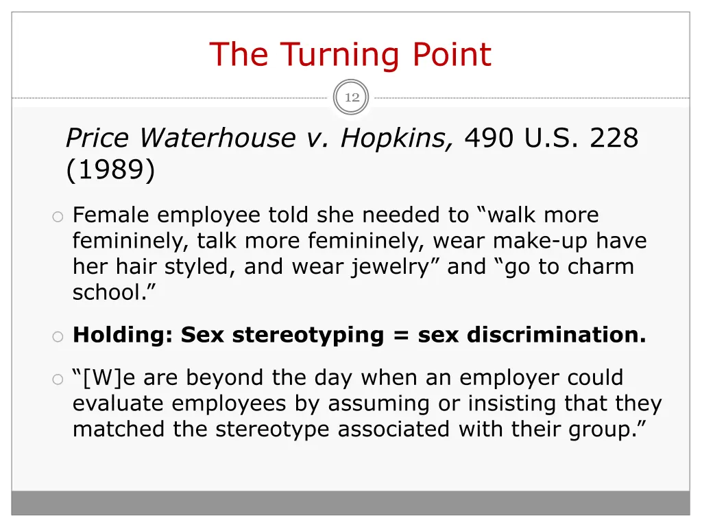the turning point