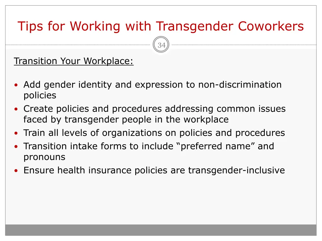 tips for working with transgender coworkers