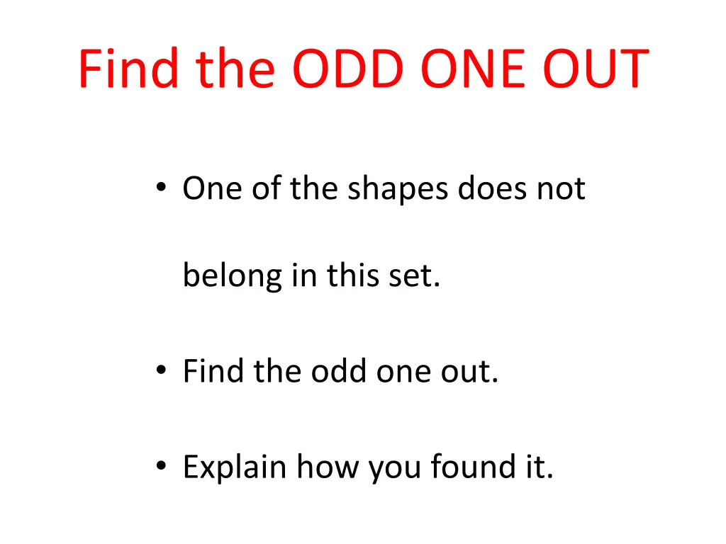 find the odd one out