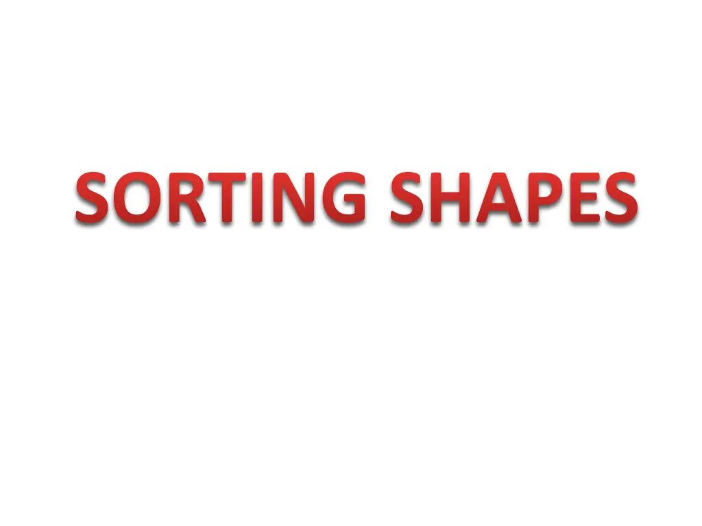 sorting shapes