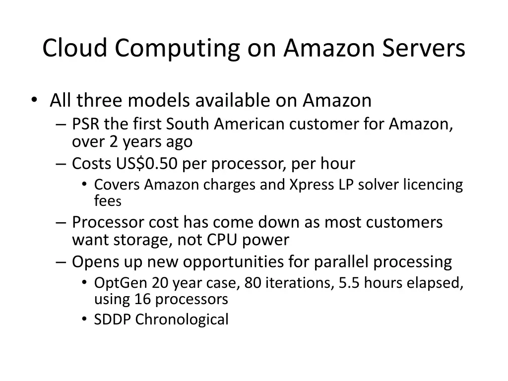 cloud computing on amazon servers