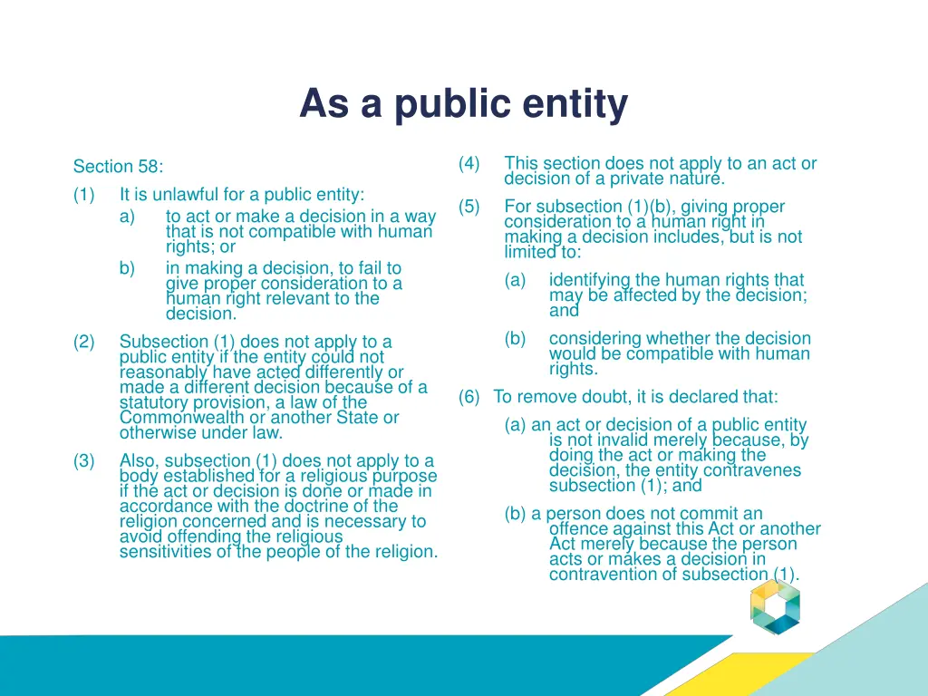 as a public entity 1