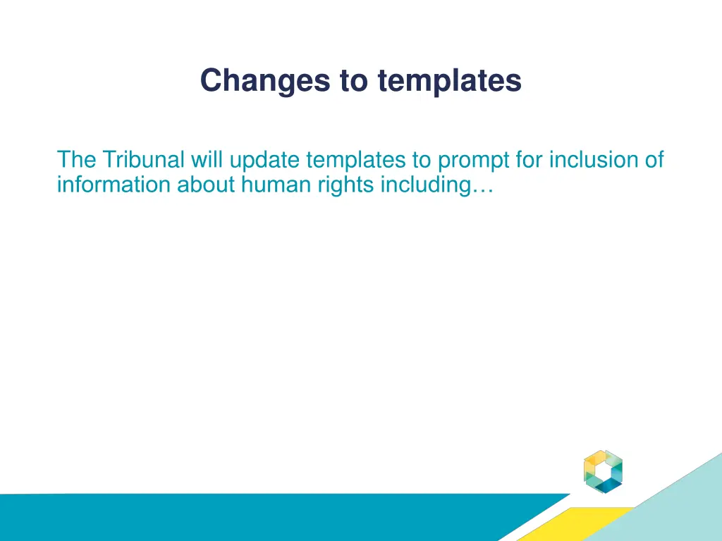 changes to templates