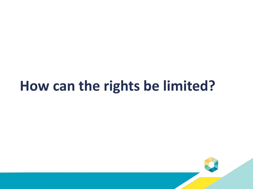 how can the rights be limited