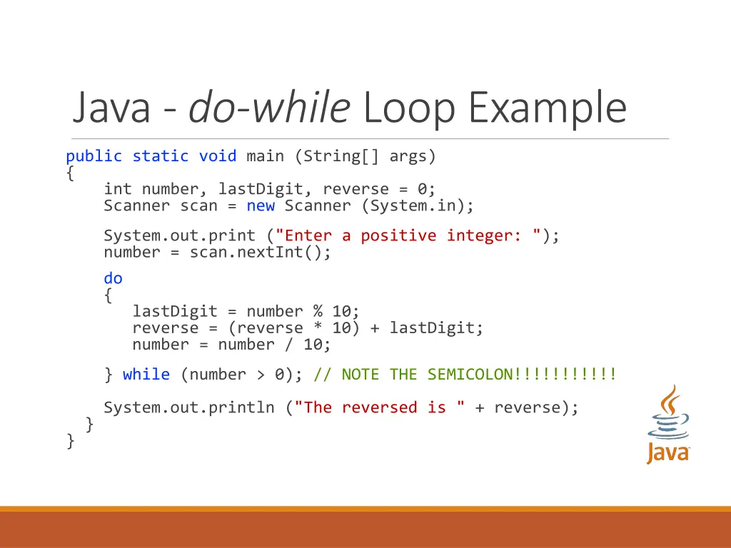 java do while loop example