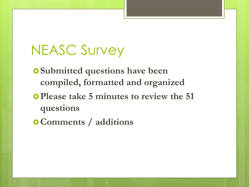 neasc survey