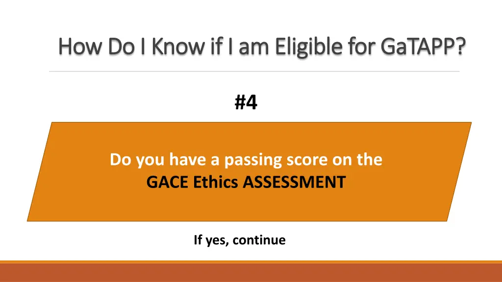 how do i know if i am eligible for gatapp 3