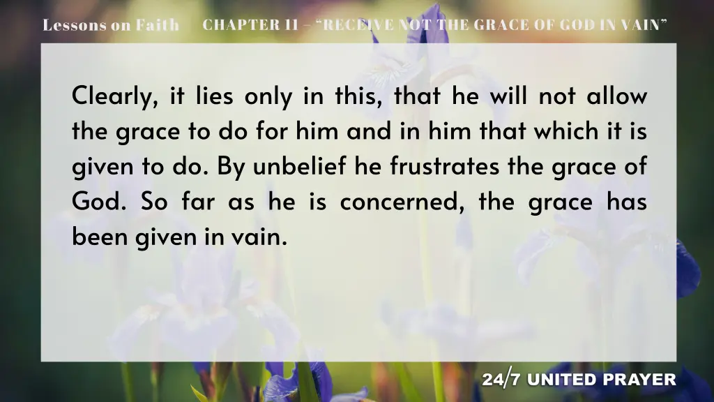 lessons on faith 12
