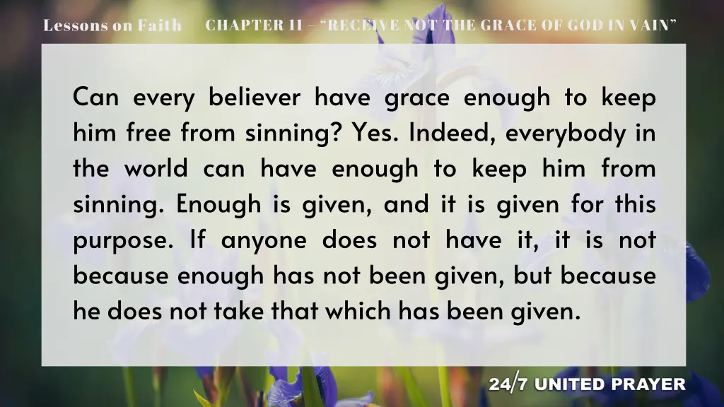 lessons on faith 2