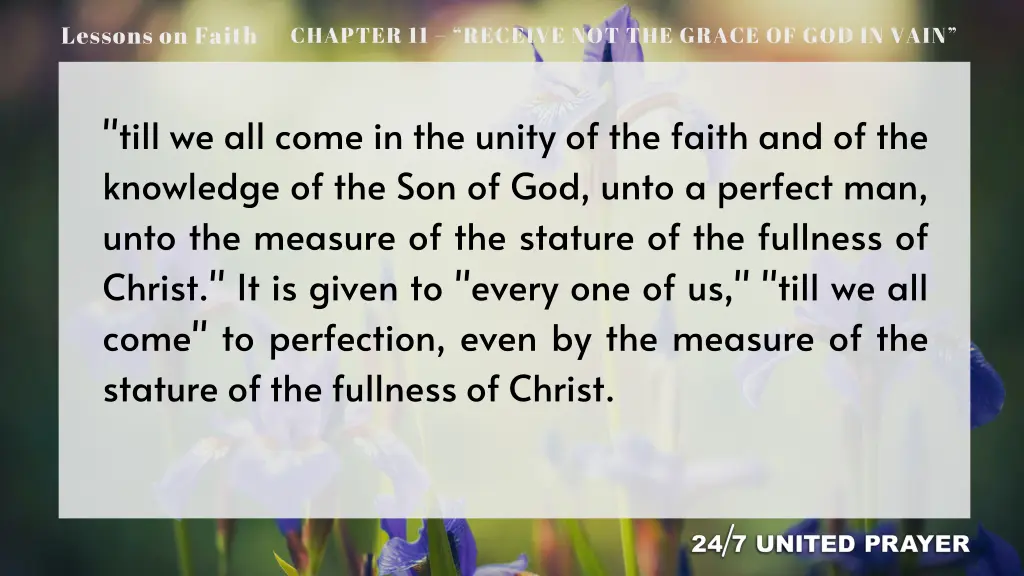 lessons on faith 7
