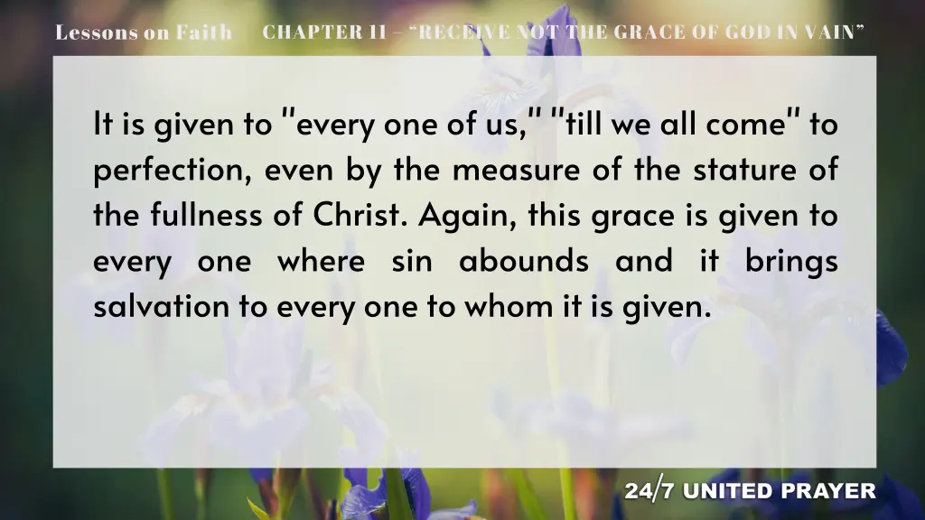 lessons on faith 8
