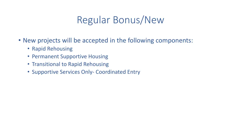 regular bonus new