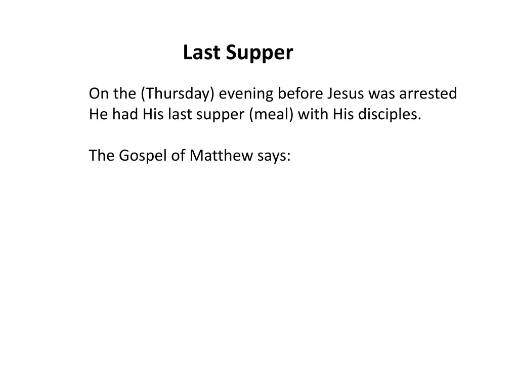 last supper