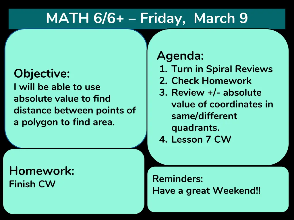 math 6 6 friday march 9