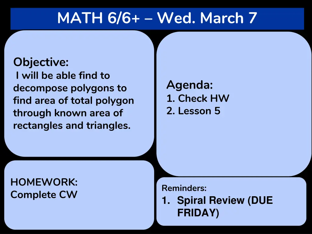 math 6 6 wed march 7