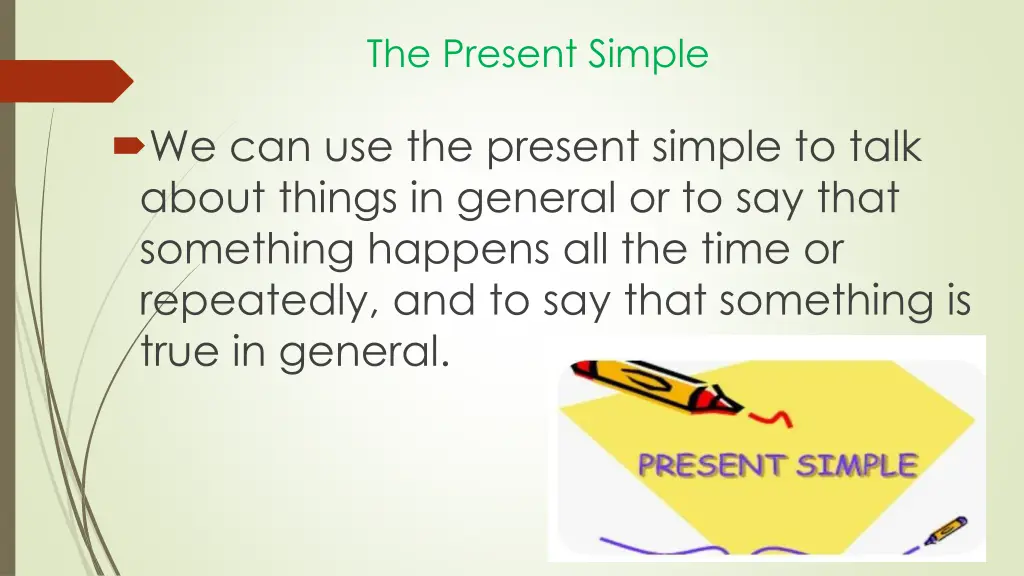 the present simple 1