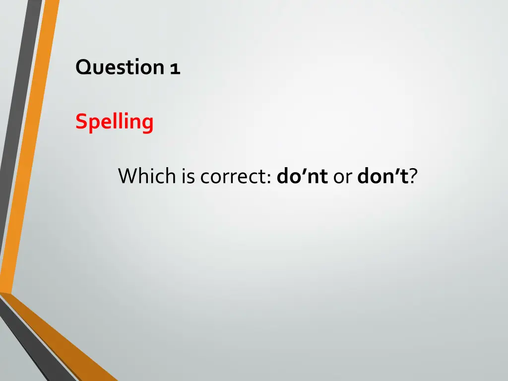 question 1
